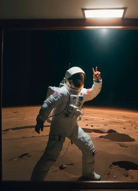 (masterpiece:1.3), (best quality:1.2), (intricate detailed:1.2), (hyperrealistic:1.2), (professional photograpy:1.1), highly detailed, absurd res, astronaut dance party on the surface of mars, photo taken with a Canon EOS Rebel T7i DSLR camera using a 50mm f/ 1. 8 lens at a shutter speed of 1/ 200th of a second on Fujifilm Superia X - TRA 400 film