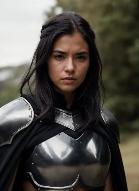 RAW Photo, DSLR, professional color graded, BREAK upperbody portrait, 1girl, (angry512:0.9), tan skin, woman knight, full suit of bone armor, chest plate, pelt cape, Tolkien fantasy, fcPortrait <lora:game_of_thrones_offset:0.5>