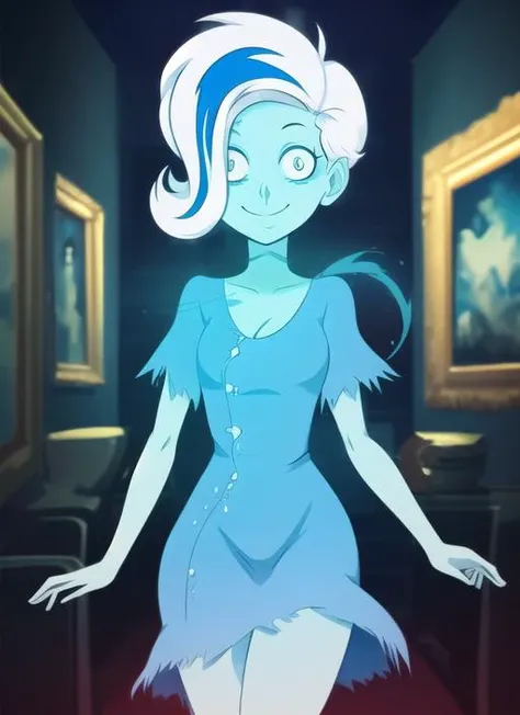((masterpiece,best quality)), <lora:Phantasma_Ghoul_School:0.7>, Phantasma_Ghoul_School, solo, smiling, looking at viewer, cowboy shot, cinematic composition, sexy pose