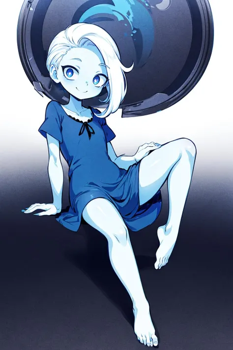 ((masterpiece)), (best quality), official art, extremely detailed CG, unity 8k wallpaper, ultra detailed, highly detailed, Phantasma_Ghoul_School, solo, blue dress, sitting, spread legs, flexible, pale blue skin, barefoot, smile,
<lora:Phantasma_Ghoul_School:0.8>