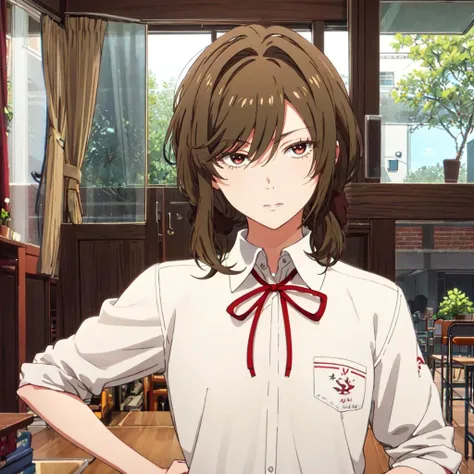 masterpiece, best quality, ultra detailed, 1girl, <lora:yuzuki:1>, 1yuzuki, school uniform, ribbon,