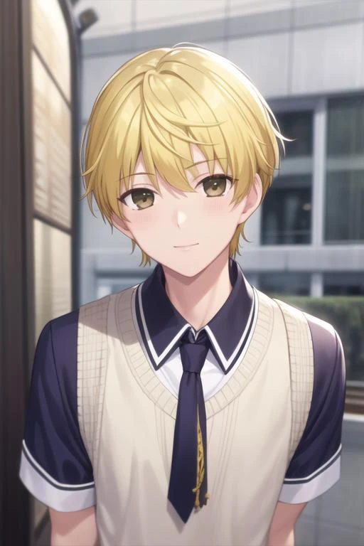 masterpiece, best quality, high quality, 1boy, solo, male focus, looking at viewer, upper body, <lora:souma_momiji:0.70>, souma_momiji
