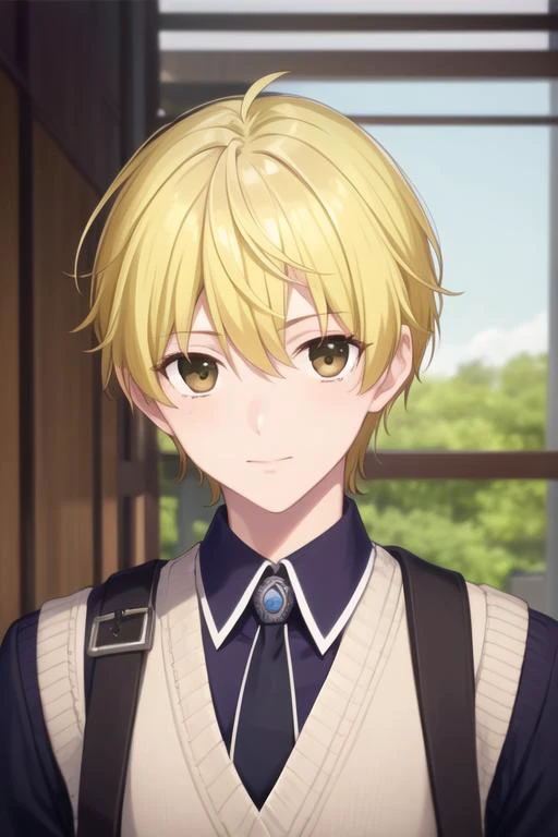 masterpiece, best quality, high quality, 1boy, solo, male focus, looking at viewer, upper body, <lora:souma_momiji:0.70>, souma_momiji