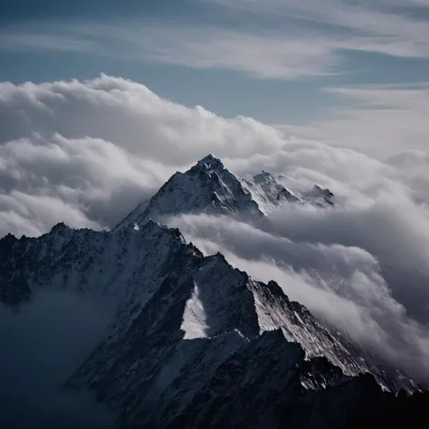 cinematic film still of <lora:Ron Fricke style:1>
a view of a mountain range with clouds,outdoors,sky,cloud,no humans,scenery,snow,mountain,waves,landscape,fog , realistic, realism, movie still, film grain, kodak film, film contrast, film color, cinematography, documentary, photography, 70 mm film, 65 mm film, Todd-AO, Todd-AO 35, 8K resolution, Ron Fricke film director style, Ron Fricke film directing style, Ron Fricke style, shallow depth of field, vignette, highly detailed, high budget, bokeh, cinemascope, moody, epic, gorgeous, film grain, grainy