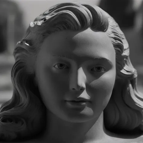 cinematic film still of <lora:Ron Fricke style:1>
a statue of a woman with a head of hair,solo,long hair,1boy,closed mouth,monochrome,greyscale,male focus,lying,blurry,parody,portrait,realistic , realistic, realism, still, film grain, kodak film, film contrast, film color, cinematography, documentary, photography, 70 mm film, 65 mm film, Todd-AO, Todd-AO 35, 8K resolution, Ron Fricke film director style, Ron Fricke film directing style, Ron Fricke style, shallow depth of field, vignette, highly detailed, high budget, bokeh, cinemascope, moody, epic, gorgeous, film grain, grainy