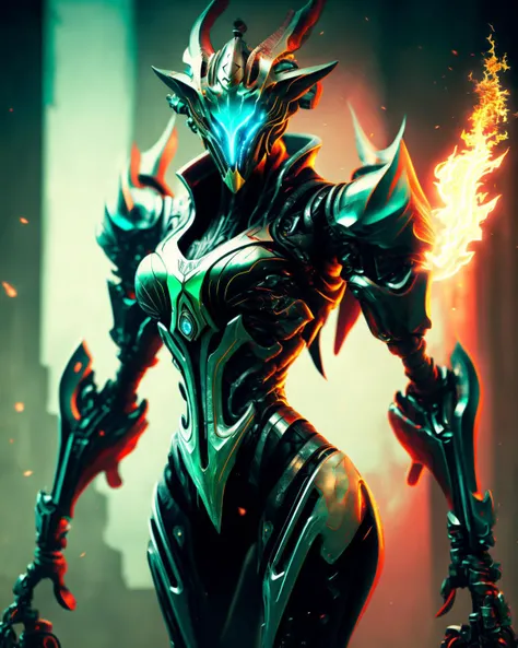 magenta,WARFRAME,in the middle of battle,dust, (full shot:1.4) photo of magician, fyling, big breast, thin waist, thic thigh,high heels,cyan cyberpunk city background,smoke, flame<lora:warframe_v1-000012:0.8>,clear image,