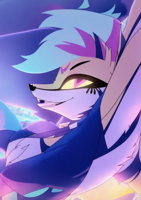 <lora:queenbee>,queenbee,solo,furry character,furry art,detailed fur,detailed eyes,girl,female,fox,femenine body,sexy,profesional photo,cinematic lighting,looking at viewer,sexy view,four arms,smiling,portrait photo,city in background,