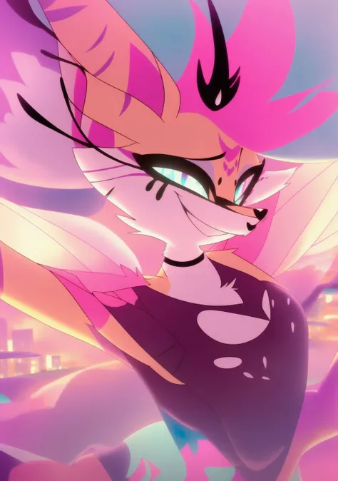 <lora:queenbee>,queenbee,solo,furry character,furry art,detailed fur,detailed eyes,girl,female,fox,femenine body,sexy,profesional photo,cinematic lighting,looking at viewer,sexy view,four arms,smiling,portrait photo,city in background,
