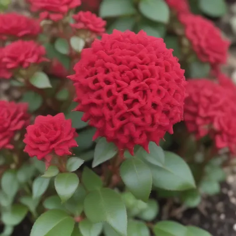 Compact Red Clumping Rosette plant,     Polysepalous, Spiral Phyllotaxy,