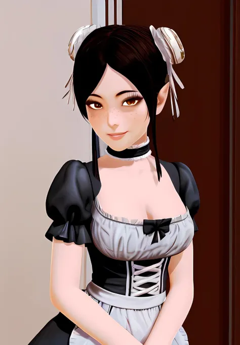 <lora:Lin:0.8>, Lin, 1girl, solo, smirk, portrait, maid, (seductive, alluring, charming:1.3), (high details, 8k:1.3)