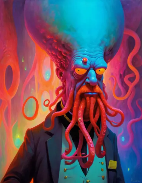Portrait of Zoidberg with tentacle as a Starfleet office (by Paul Lehr) <lora:FILM_PHOTOGRAPHY_STYLE:0.5> <lora:bl4ckl1ghtxl:0.5> bl4ckl1ghtxl <lora:add-detail-xl:0.7>