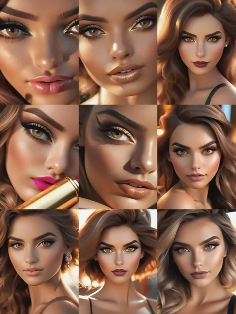 (exotic, alluring, sexy), (beautiful gorgeous face, shaped face), (detailed pupils:1), (crystal clear eyes:1), (dark eyeshadows:2), (black eyeliners:1), (blush cheeks:0.8), (lipstick:1.5, lipgloss:1.5), (full plump lips:1.5), (pouty lips:1.5), (freckled skin:1), (oily tan skin:2), smirk, smile, ((masterpiece)), (high quality), (Ultra-HD), (high-resolution), (4k, 8k), (wallpaper), (insanely detailed:1), (hyper-realistic:1), (HDR, vivid colors, colorful:1), (volumetric lighting, global illumination, ray tracing:1), absurdres, RAW, award winning photography, professional film photography, film photography:1.2, photorealistic, depth of field, shallow focus, (cinematic lighting:1), (cinematic film photography:1.5)
