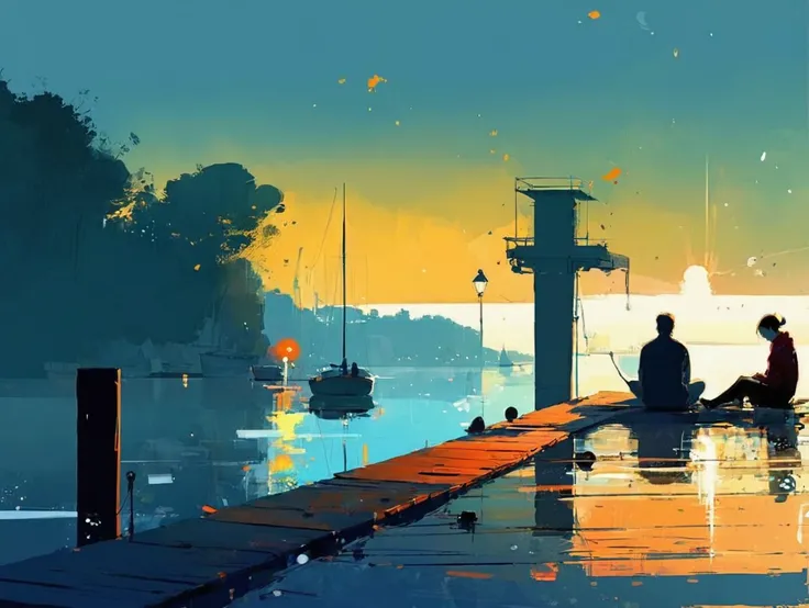 ((by Pascal Campion)), ((sitting on the dock of a the bay)) unique+distinctive style, vibrant colors, lively compositions, attention to detail, ((depiction of a everyday scene+moment)), capturing the beauty + emotional depth of the ordinary,blend of traditional + digital media, incorporates animation techniques the illustration
<lora:sdxl_photorealistic_slider_v1-0:0.5>