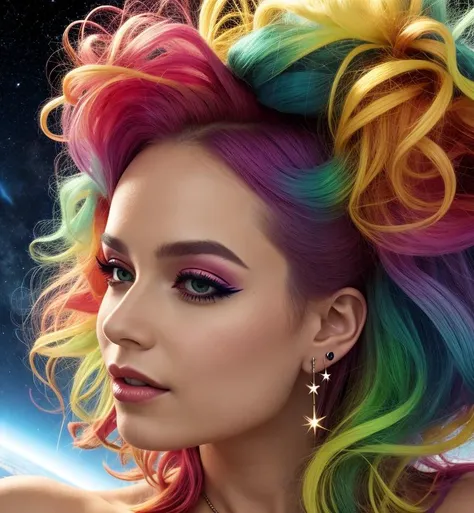 (1girl:0.995), (aerial_fireworks:0.959), (aurora:0.758), (city_lights:0.660), (constellation:0.660), (earrings:0.997), (earth_\(planet\):0.940), (eyelashes:0.526), (fireworks:1.000), (galaxy:0.829), (gradient_hair:0.848), (jewelry:0.976), (light_particles:0.803), (multicolored_hair:0.952), (night:0.950), (night_sky:0.975), (outdoors:0.521), (piercing:0.703), (planet:0.988), (portrait:0.548), (realistic:0.933), (shooting_star:0.777), (sky:0.967), (solo:0.981), (space:0.999), (star_\(sky\):1.000), (star_earrings:0.705), (starry_sky:0.999), (starry_sky_print:0.854), (stud_earrings:0.659), (sunset:0.694)