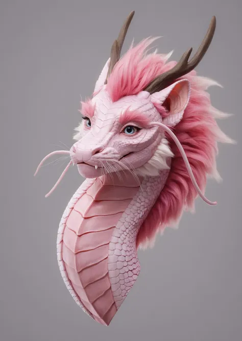 score_9, score_8_up, score_7_up, score_6_up, realistic, a portrait of a fish-like eastern dragon, scales, marine , whiskers, mane, blue and pink fur, digital media \\(artwork\\), 3d \\(artwork\\) ,stars, professional artwork, masterful technique, 8k resolution, (Masterpiece,hyperdetailed,bestquality),<lora:Dragons:1>