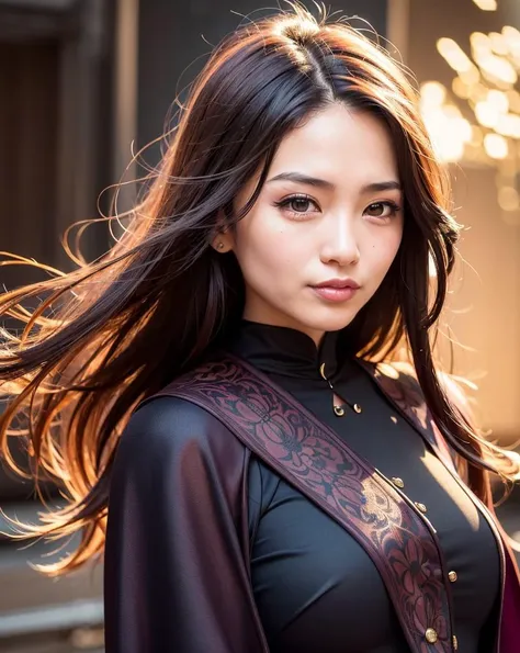 1girl, (30yo) sexy beautiful japanese (mature) ((sorceress)) BREAK
Hair is blown upwards by wind
(smiling:1.2), dimples, looking at viewer
detailed hair, detailed face, stunningly detailed eyes
(dramatic lighting), bokeh, (deep shadows, backlit, bright-background: 1.3)
mantle, robe, cape
high quality, 8k, masterpiece, professional photograph BREAK