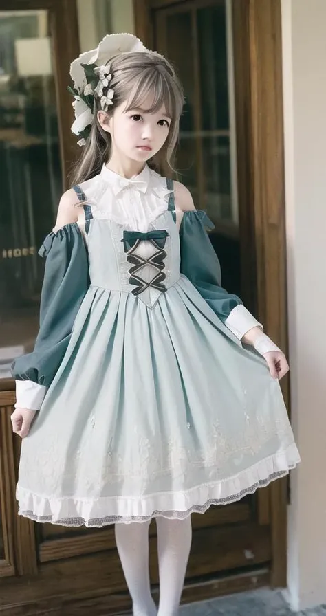 (masterpiece,best quality,highly detailed,extremely detailed CG unity 8k wallpaper,illustration,highres,absurdres,realistic,photo-realistic,RAW photo,amazingfinely detail,award winning photo,high quality, high details, hyper detailed), 1 girl, <lora:B_3A_lolitaDress_v10:1>,((pleated skirt)),((white pantyhose)),(white gloves),(dress),(detached sleeves),(ribbon-trimmed sleeves),hair flower,(Women's small formal hat:1.25),(sweet_lolita),(hair ribbon:1.15),(long hair), (Beautiful designs, extremely detailed clothing,tactile appeal),
Random hairstyle,slim legs,delicate and pretty,perfect face,beautiful detailed eyes,fair skin,real human skin,pore,nahida \(genshin impact\),