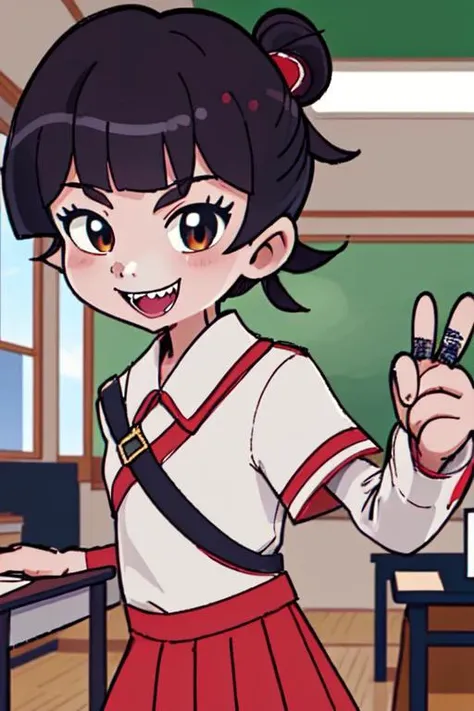 masterpiece, best quality, marikyuun, 1girl, (TogaHimiko:0.9), smile, fangs, looking at viewer, indoor, classroom,
<lora:marikyuun-20:0.8>