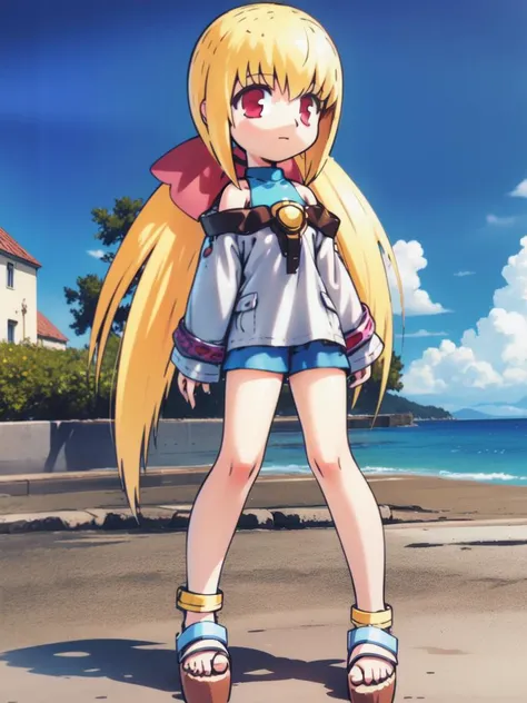 <lora:Linear:1>Linear, 1girl, solo, very long hair, full body, sandals, ponytail, 
Europe town,
masterpiece, high quality, very_high_resolution, large_filesize, full color,