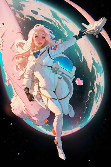 pastel art by DEN_IDG_style, traditional media portrait of DEN_nanceyMK2,
(floating in a space shuttle:1.2) wearing a (space suit:1.2), (anti gravity:1.1), floating, space craft, shuttle, (floating in low gravity:1.2),
masterpiece, intricate, immaculate, detailed, high detail, ultra detailed, 8k,