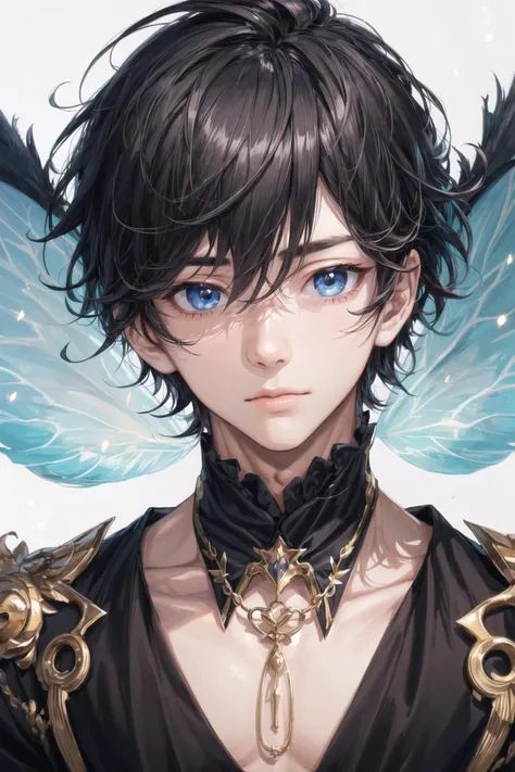 ((masterpiece)), (best quality),absurdres, highres, ultra detailed, (1boy:1.3),
BREAK
1boy, (solo:1.2),((Wings, Fairy Wings, Big Fairy Wings, Fairy, )).expressive eyes, perfect face,(black hair:1.1) ,short hair,blue eyes,manly face, <lora:add_detail:0.8>,
BREAK
focus on face, blurry background, bokeh, sharp focus,best light,cinematic lighting