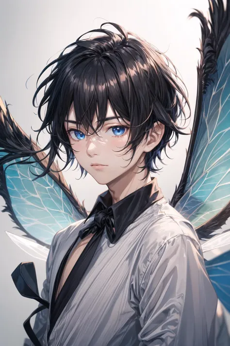 ((masterpiece)), (best quality),absurdres, highres, ultra detailed, (1boy:1.3),
BREAK
1boy, (solo:1.2),((Wings, Fairy Wings, Big Fairy Wings, Fairy, )).expressive eyes, perfect face,(black hair:1.1) ,short hair,blue eyes,manly face, <lora:add_detail:0.8>,
BREAK
focus on face, blurry background, bokeh, sharp focus,best light,cinematic lighting