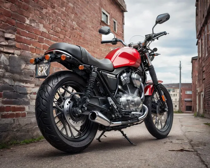 (8k, RAW photo, highest quality), extremely high-resolution details, photographic, realism pushed to extreme, fine texture, 4k, ultra-detailed, high quality, high contrast, colorpop style, A motorcycle for someone born in April make it really cool or broken