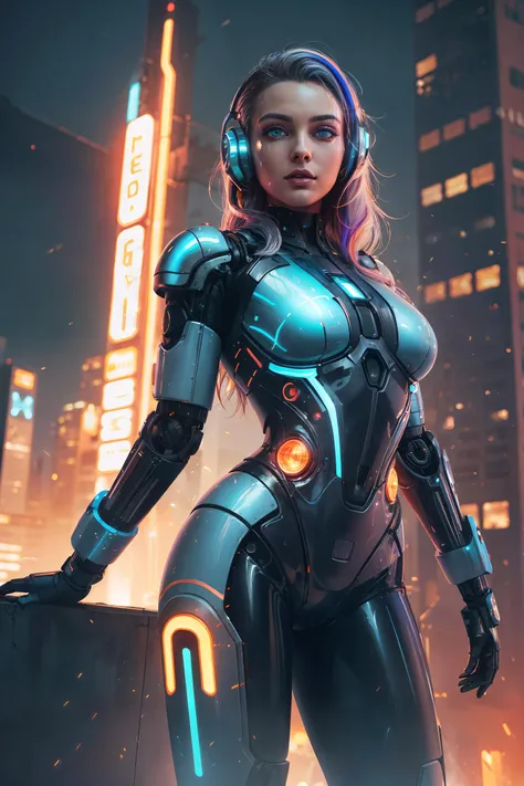 (highly detailed: 1.2), (canon EOS R6 best quality: 1.2), (8k: 1.0), (emb-rrf-low: 1.0), (lots of large black tattoos on cybernetic head open in the middle showing the inside, detailed face, hyper detailed eyes and wearing hi-tech sunglasses with holographic display 1.2), sharp focus (awarded photo: 1.2), (subsurface scatter: 1.2), (subsurface scatter: 1.2). 1.1) (a beautiful ultra-detailed cyborg: 1.2), ( hyper-detailed hair: 1.2), (wonderful body: 1.2), (full body: 1.2), (dynamic stance :1.2), neon glow, (detailed cybernetic eyes:1.1), close-up (hyperrealistic:1.2), rpg, CyberPunk 2077 style, dramatic lighting, (highly detailed futuristic cityscape:1.2), (sci-fi: 1.2). 1.2), professional portrait photography, by wlop greg rutkowski jeffrey simpson alphonse mucha