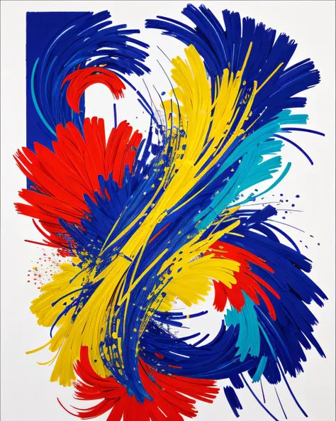 Abstract style . Non-representational, colors and shapes, expression of feelings, imaginative, highly detailed