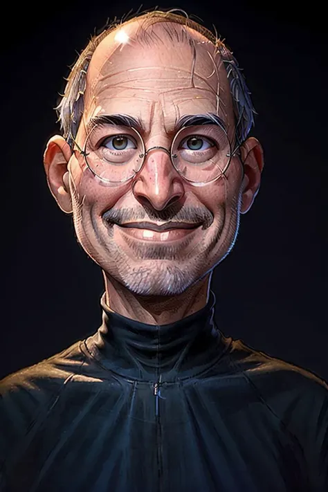 photo RAW,(Steve Jobs smile), masterpiece, award winning photography, lighting, perfect composition, high detail, hyper realistic,dramatic lighting, epic