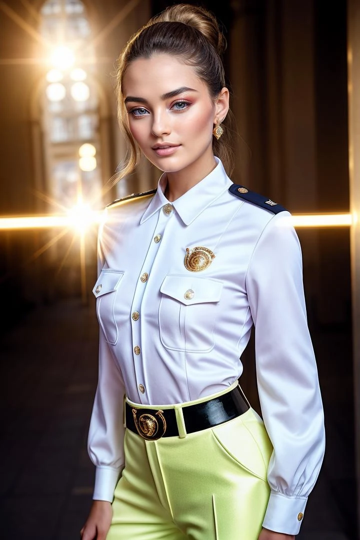 (dynamic pose:1.2),(dynamic camera),photo RAW,(close-up,a young_woman in parking enforcement worker uniform on workshop, (vogue, prada, versace:1.2), glamourous, fashion world, magazine shoot, fluff, (dreamy glow, kitsch outfit:1.2), sharp focus, clear, detailed), masterpiece, award winning photography, natural light, perfect composition, high detail, hyper realistic,lens flare,Timeless Elegance, Classic Tones, Refined Lighting, depth of field,sharp focus