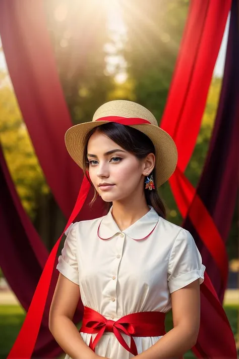 photo RAW,(1girl, dynamic angle, (Ribbons splash colorful art), [(art by Arthur Dove:0.7)|art by Lyubov Popova], full shot of a Captivating Amish Male Silk weaver, Cel shaded, Velvia, Ribbons, official art, (composition centering, conceptual photography)), masterpiece, award winning photography, natural light, perfect composition, high detail, hyper realistic,lens flare,Timeless Elegance, Classic Tones, Refined Lighting, depth of field,sharp focus