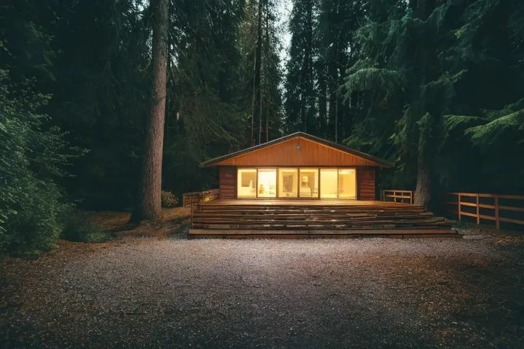 <lora:JZCG001-Realistic natural scenery 1.0:1>,jzcg001, architecture, organic, modern house, elite, glass and white walls, pavement, scenery, trees, reflecions, masterpiece, best quality, night, masterpiece, color grading,<lora:add_detail:0.3>, film grain, eco, symmertism, symmetrical, stars, galaxy, stargaze, photorealistic, retro