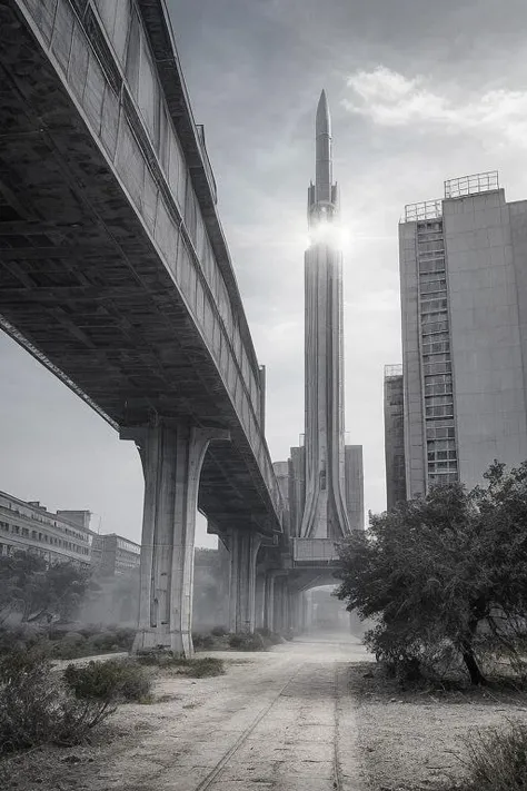 (masterpiece),(high quality), plan of the city, <lora:AARG_plan_V1.0:1>, aargsitemap, aargdetailmap, retro, (soviet), (megastructure), <lora:gaint build-V1:0.2>,  low saturation, dirt futuristic, concrete and shiny metal, desert, fog, mist, rocket, fujifilm, photorealistic, details, texture, film grain