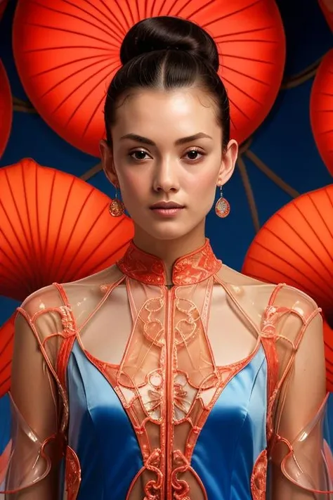 masterpiece,best quality,whole body,lotus,<lora:hehua5:0.5>,(swedish girl),neutral face expression,detailed face,dynamic floating hair,wearing a cheongsam,gradient,translucent costumes,morandi color,rich color,  <lora:epiCRealismHelper:0.8>, skin texture, pores, (imperfect skin:1.4), (closeup), face marks, limited color scheme, blue colors