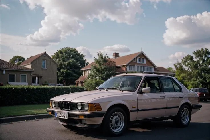 80s,  Lime car BMW,(nature, red brick buildings history modern art, amazing unreal background), clouds on sky,(natural colors, correct white balance, color correction, dehaze,clarity),(bokeh:1.3), <lora:LowRA:0.15>, RAW photo, full sharp, wallpapper 8k uhd, dslr, soft lighting, high quality, film grain, Fujifilm XT3,vivid colours