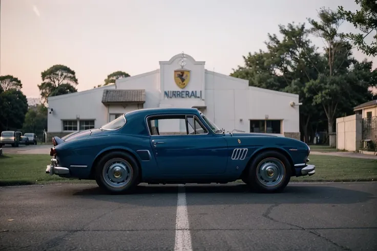 1950s style, retro dark blue car Ferrari,(nature, buildings history modern art, amazing unreal background), (natural colors, correct white balance, color correction, dehaze,clarity),, <lora:LowRA:0.15>, RAW photo, full sharp, wallpapper 8k uhd, dslr, soft lighting, high quality, film grain, Fujifilm XT3,vivid colours