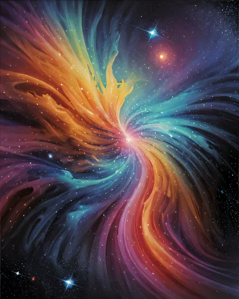 Abstract style . Non-representational,colors and shapes,expression of feelings,imaginative,highly detailed,art,bright colors, stellar nebula