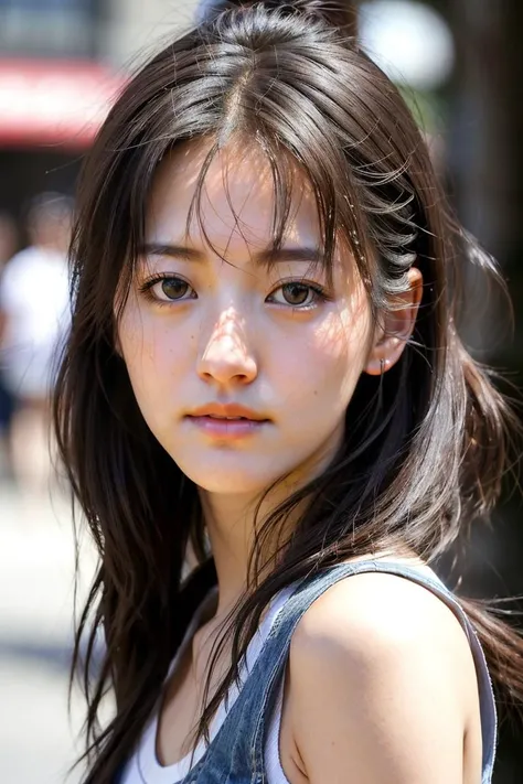 RAW portrait photo, embedding:SuzukiAiri in busy Tokyo street, embedding:fcDetailPortrait
