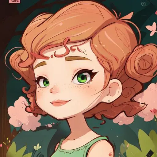female, age 25, caucasian, pearly skin, freckles, small green eyes, high forehead, ginger wavy hair, wild hair, oval face, cute, highly detailed, sharp focus, stunningly beautiful, looking at camera, smile, sultry look, makeup, masterpiece, walking in the park ((full body:1)), <lora:julie_west_v1-000040:1>