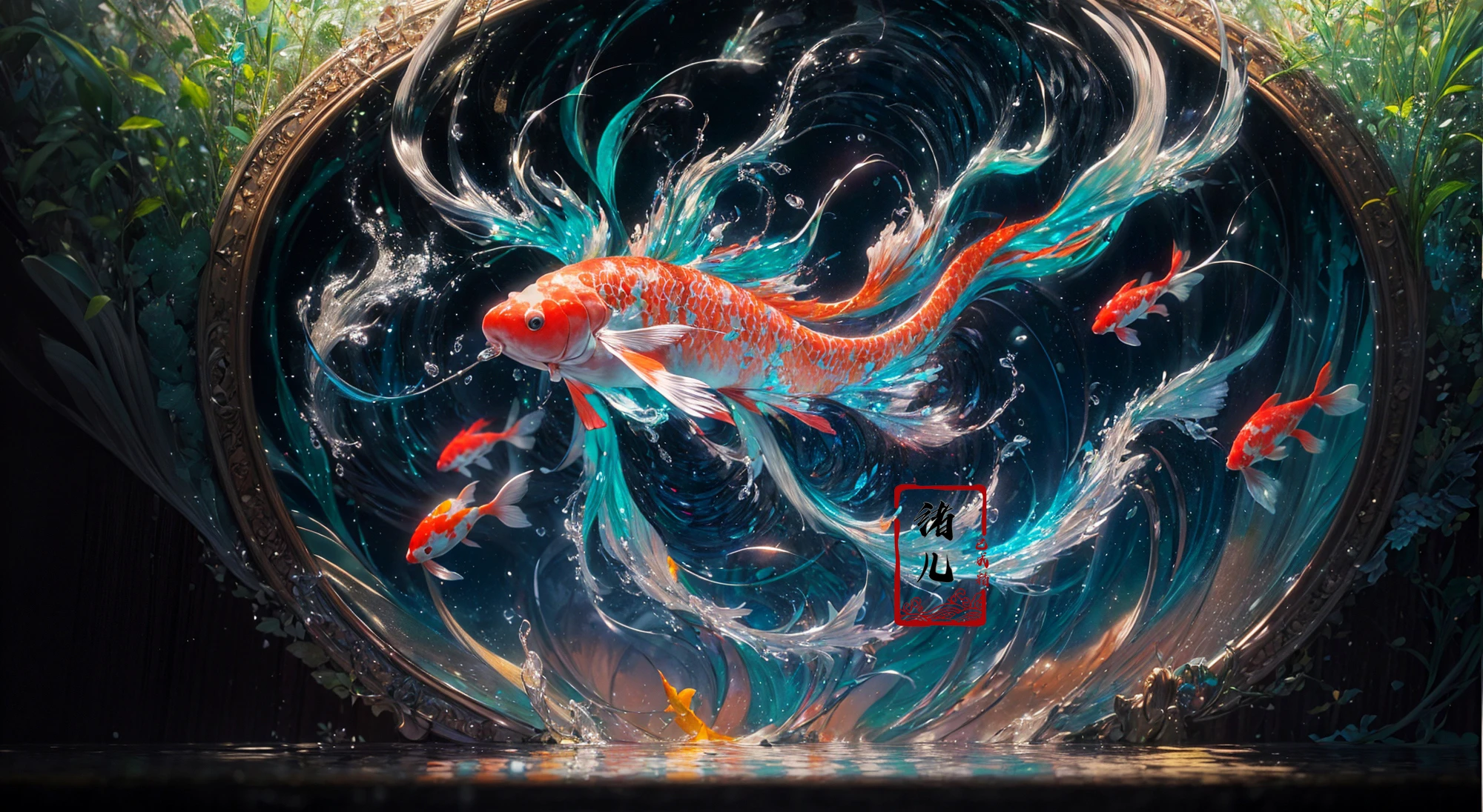 ((masterpiece,)),(( best quality,)),extremely detailed cg 8k wallpaper,bright colors,Dramatic light,character oil painting by Amano Yoshitaka Thick acrylic illustration on pixiv,  illustrationover, cover_page, letterboxed, long_hair, looking_at_viewer, pureerosface_v1((Detailed text))figureCute figure0:(detailed face:1.6):0.20(solo focus:1.7)ultra-detailed(masterpiece:1.4)best qualityultra high resGround glass(english_text),multiple_girls,virtual_youtuber, 1girldetailed background(sparrowSika deer:1.2)(koi:1.5),(Real waterRealistic waterflowing water:1.3), (Black transparent pantyhose:1.3)Milky skin, (shiny skin:1.3)
bokehchiaroscuro, wlop,Double exposureline,badge,pattern,ultra realistic 8k cg, picture-perfect face, flawless, clean, masterpiece, professional artwork, famous artwork, cinematic lighting, cinematic bloom, (upper body:1.3),(long legs:1.3),
Beautiful girl, Exquisite and beautiful features, Wearing delicate and intricate Phoenix fantasy soft armor, An amazing fantasy background, Chinese mythology, in the style of realistic and hyper-detailed renderings,mature female, tall body, sideways glance,cold attitude,eyeshadow,eyeliner,(long legs:1.1), (random hair style:1.2),white hair
3d,3d render,high-precision shadows,close-up,(imid shot,macro shot:1.25),(Detailed face description),(Detailed hair description),(Detailed clothes description),
{Extremely Delicate Beautiful},(detailed eye description),((Delicate Faces)),(Beautiful and detailed facial depiction),Realistic skin, realistic light and shadow,