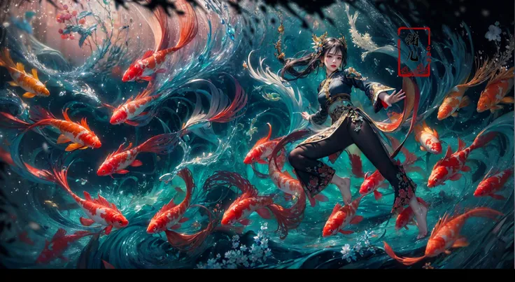 ((masterpiece,)),(( best quality,)),extremely detailed cg 8k wallpaper,bright colors,Dramatic light,character oil painting by Amano Yoshitaka Thick acrylic illustration on pixiv,  illustrationover, cover_page, letterboxed, long_hair, looking_at_viewer, pureerosface_v1((Detailed text))figureCute figure0:(detailed face:1.6):0.20(solo focus:1.7)ultra-detailed(masterpiece:1.4)best qualityultra high resGround glass(english_text),multiple_girls,virtual_youtuber, 1girldetailed background(sparrowSika deer:1.2)(koi:1.5),(Real waterRealistic waterflowing water:1.3), (Milky skin, shiny skin:1.6)
bokehchiaroscuro, wlop,Double exposureline,badge,pattern,ultra realistic 8k cg, picture-perfect face, flawless, clean, masterpiece, professional artwork, famous artwork, cinematic lighting, cinematic bloom, (upper body:1.3),(long legs:1.3),
Beautiful girl, Exquisite and beautiful features, Wearing delicate and intricate Phoenix fantasy soft armor, An amazing fantasy background, Chinese mythology, in the style of realistic and hyper-detailed renderings,mature female, tall body, sideways glance,cold attitude,eyeshadow,eyeliner,(long legs:1.1), (random hair style:1.2),white hair
3d,3d render,high-precision shadows,close-up,(imid shot,macro shot:1.25),(Detailed face description),(Detailed hair description),(Detailed clothes description),
{Extremely Delicate Beautiful},(detailed eye description),((Delicate Faces)),(Beautiful and detailed facial depiction),Realistic skin, realistic light and shadow,