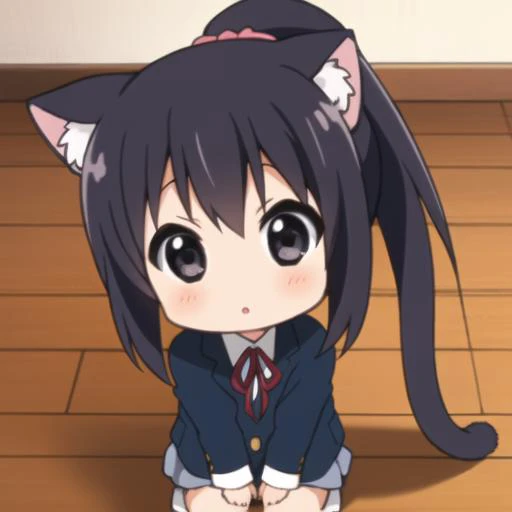 1girl, (((masterpiece))),(((full body))), wallpaper HD, top-quality, top-quality, High Details, nakano azusa, 1girl, Sakuragaoka High School Uniform, student clothes, black cat ear, (((black cat ear))), Twin-tailed, length hair, A dark-haired, brown-eyed, solo, reddish, Dark blue blazer with thin red ribbon, Solid white buttoned shirt under blazer, sleep on the bed, illustratio, comic strip, soothing tones, Subdued Color, Soft cinematic light, adobe lightroom, photolab, HDR, intricately and hyper-detailed、(((depth of fields))))。(((masterpiece)))。(((top-quality))).)((ultra-detailliert)))。(((illustratio)))。(((takeout))).dynamic focus.big breasts.(((home))).(((A bedroom))).(((Face of happiness))). open smile mouth.(((up chest))).((morning glow)).((the setting sun)).