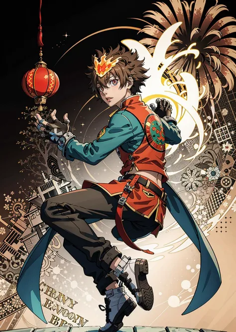 1boy <lora:Tsuna_Reborn2:0.8> tsuna sawada, gloves, brown eyes, chinese clothes, full body, festival, lion dance, fireworks, chibi, year of the dragon, chinese new year, lantern,
masterpiece, best quality, intricate details,
<lora:backlight_slider_v10:-1> <lora:contrast_slider_v10:2>
<lora:add_sharpness:1.0><lora:add_sharpness:1.0>