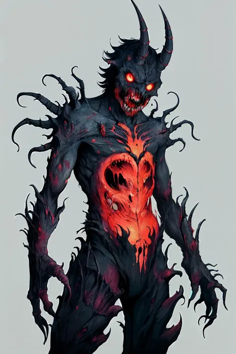 flat paper, material style, (simple background:1.6), neon colors, (glowing neon atmosphere:1.1), glowing, monstrous creatures, nightmarish monsters, grotesque beasts, bloodcurdling, malevolent, monsters and creatures, terrifying, chilling, nightmarish, macabre, iconic horror creatures,