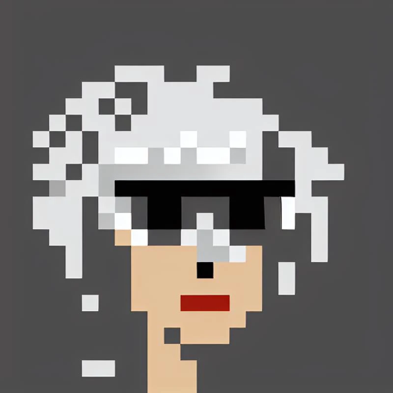 a rendition of Female Horned Rim Glasses Dark Hair, art by punks_sd