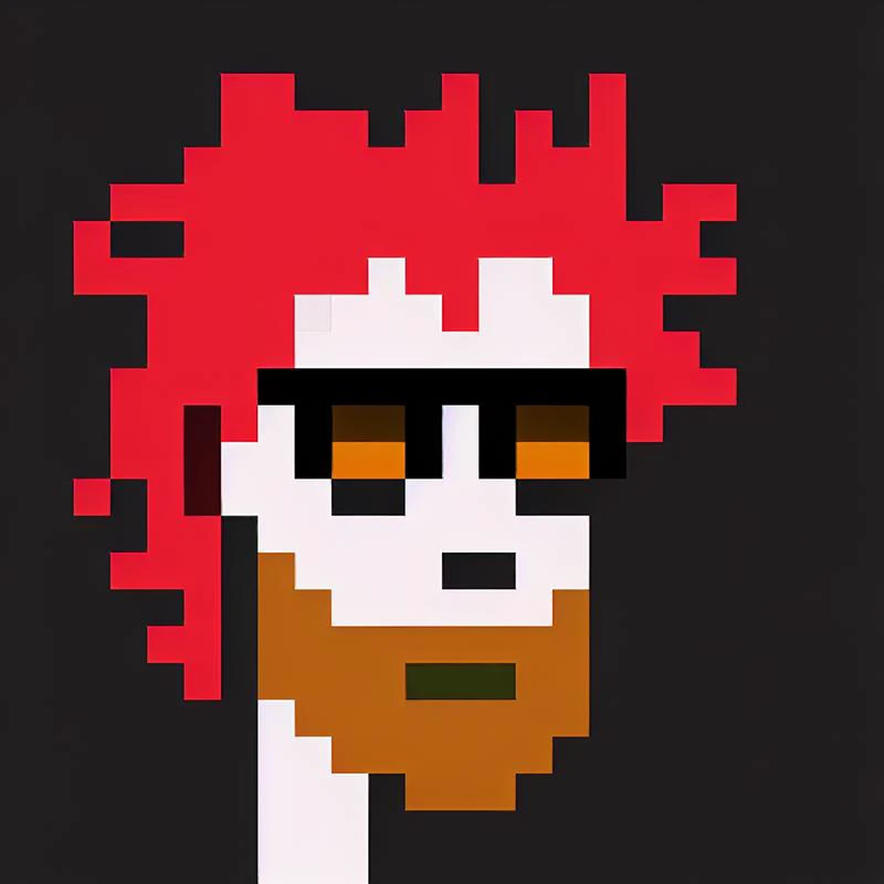the painting of Male Classic Shades Earring Normal Beard Crazy Hair, art by punks_sd