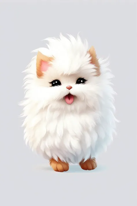 <lora:Cute Animals:1>Cute Animals - the fluffiest fluffet on the fluff white background logo no text