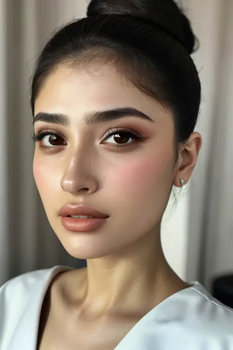 hyperrealistic rendition, ultra detailed, realistic, high definition, photo of <lora:sd15_locon_MahiyeSelin_16_v1.0:.9> MahiyeSelin, focus on eyes, close up on face, hair styled as side chignon, ND filter