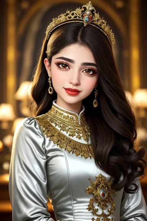 (baroque style, ornate, platinum, dramatic, highly detailed:1.15), (eye level, closeup on face:1.2) of <lora:sd15_locon_MahiyeSelin_16_v1.0:.9> MahiyeSelin , smiling, she is wearing santa costume , her hair is styled as Curly Chignon, BREAK she is (in the study:1.1), dramatic edge lighting, shot on Lumix GH5, cinematic bokeh,dynamic range,vibrant colors ,